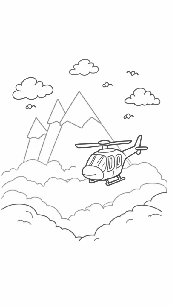 helicopter coloring pages print